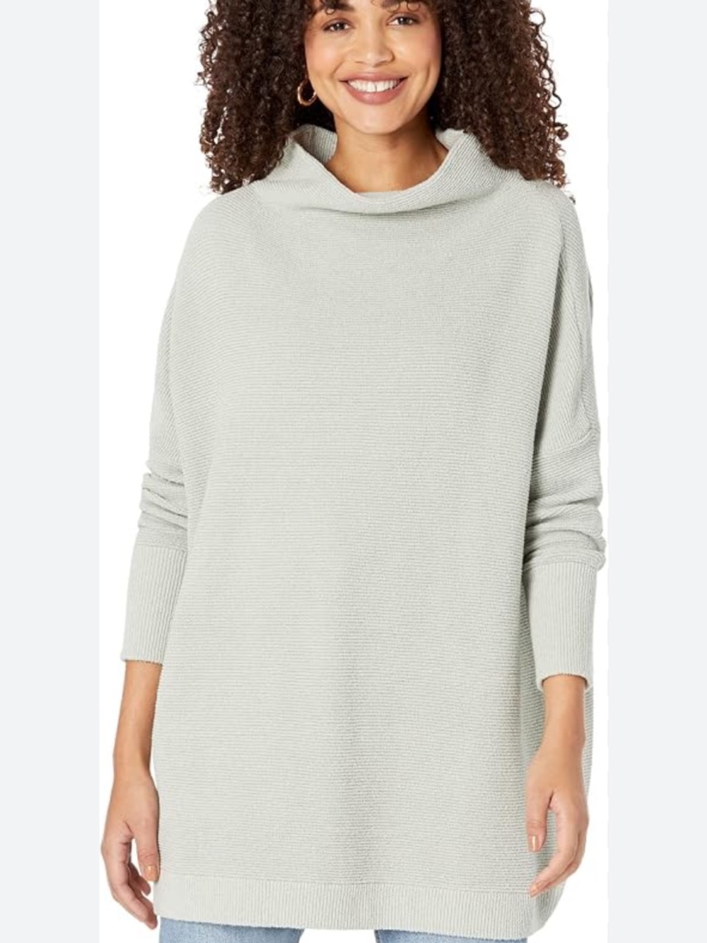 Free People Baby Blue Slouchy Tunic oversized sweater Sz L